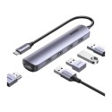 هاب UGREEN 5-In-1 Multifunction Adapter USB-C to HDMI + 4xUSB 3.0 CM417 20197