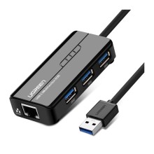 قیمت خرید فروش هاب یوگرین UGREEN USB 3.0 Hub with Gigabit Ethernet Adapter Black 20265