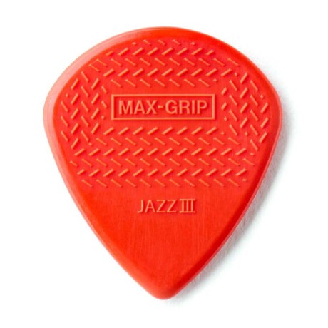 پیک گیتار دانلوپ Dunlop Jazz III Max Grip Nylon Red