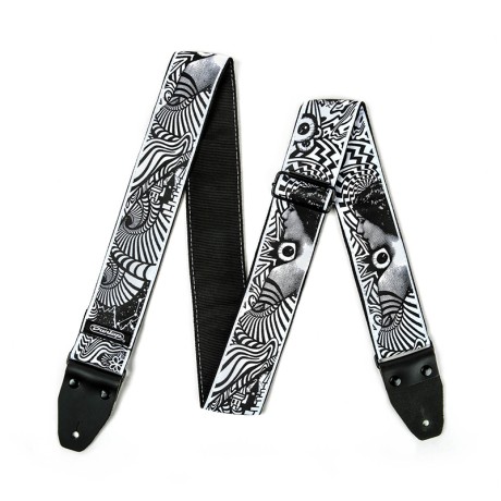 بند گیتار دانلوپ Dunlop ILD02 ILOVEDUST Black & White Vortex Guitar Strap