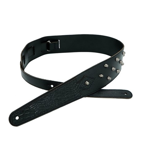 بند گیتار شاینینگ ساند Shining Sound Leather Strap Spike M01 Black
