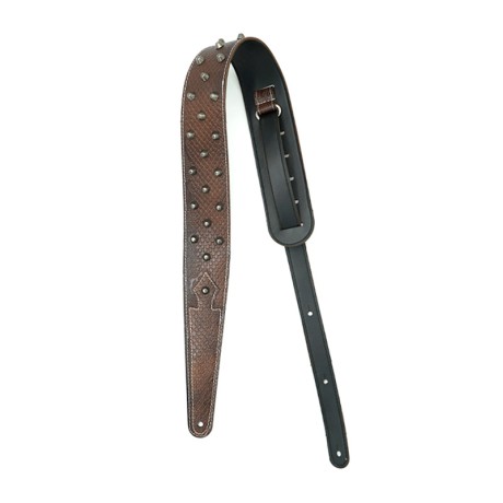 بند گیتار شاینینگ ساند Shining Sound Leather Strap Spike M01 Brown