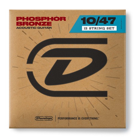 سیم گیتار آکوستیک دانلوپ Dunlop Phosphor Bronze 10-47 12 String Set