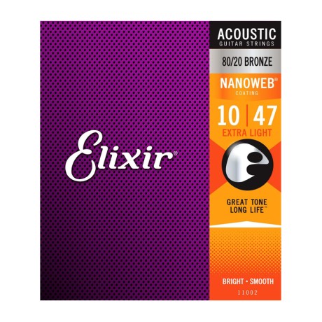 سیم گیتار آکوستیک الکسیر Elixir 10-47 Nanoweb