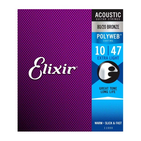 سیم گیتار آکوستیک الکسیر Elixir 10-47 Polyweb