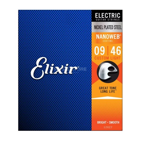 سیم گیتار الکتریک الکسیر Elixir Nanoweb Electric Nickel Plated Steel 09-46