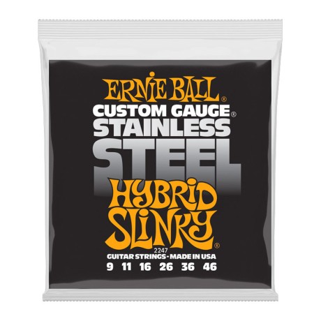 سیم گیتار الکتریک ارنی بال Ernie Ball 2247 Hybrid Slinky Stainless Steel 09-46
