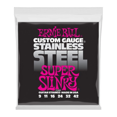 سیم گیتار الکتریک ارنی بال Ernie Ball 2248 Super Slinky Stainless Steel 09-42