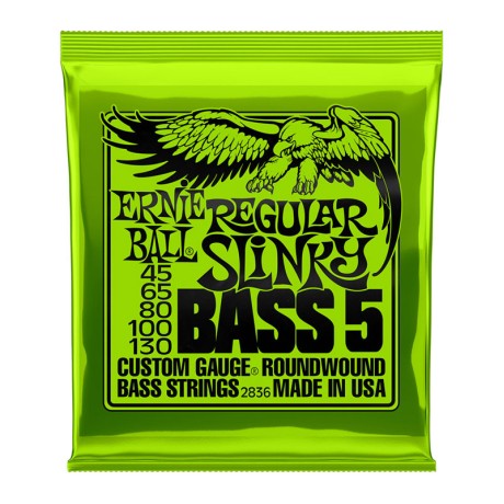سیم گیتار بیس ارنی بال Ernie Ball 2836 Regular Slinky 5-String Bass 45-130