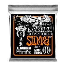 قیمت خرید فروش سیم گیتار الکتریک ارنی بال Ernie Ball 3122 Hybrid Slinky Coated Titanium RPS Electric Guitar Strings
