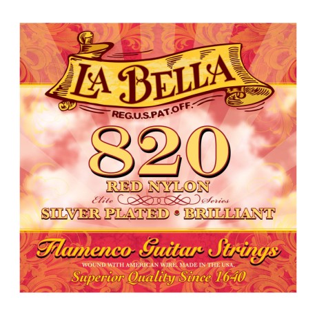 سیم گیتار کلاسیک لابلا La Bella 820 Red Nylon