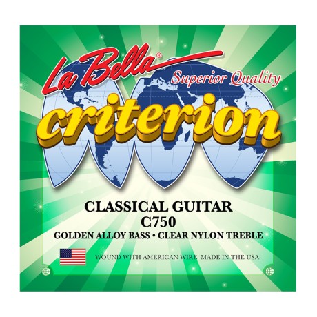 سیم گیتار کلاسیک لابلا La Bella C750 Criterion Classical Guitar, Clear Nylon