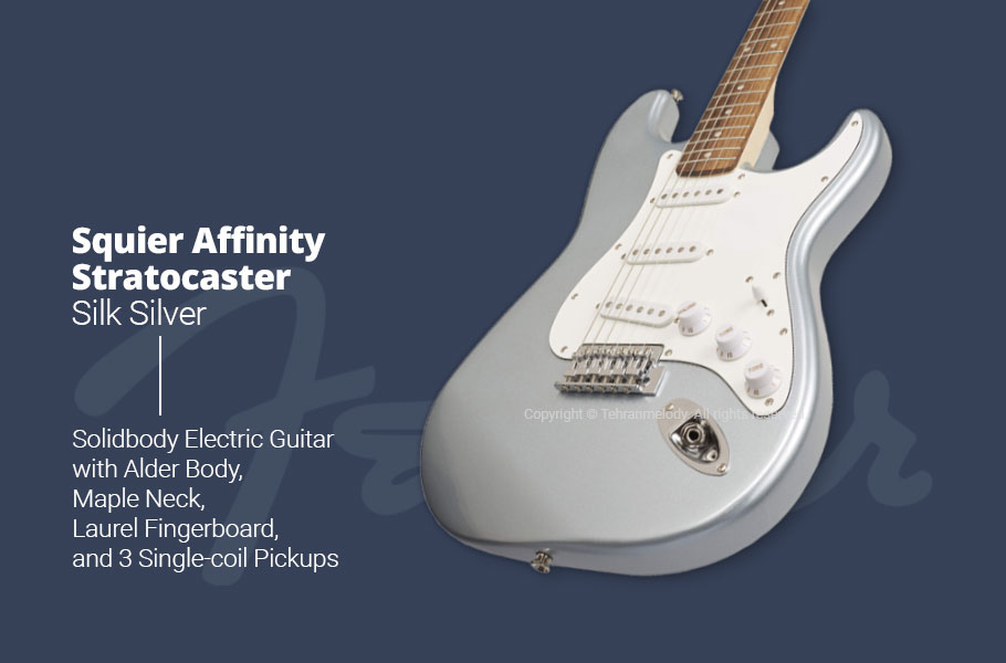 گیتار الکتریک Fender Squier Affinity Stratocaster Silk Silver